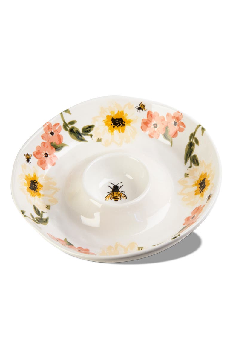 tag Bee Floral Chip and Dip Serving Tray Set Multicolor Bowls, Main, color, Multicolored