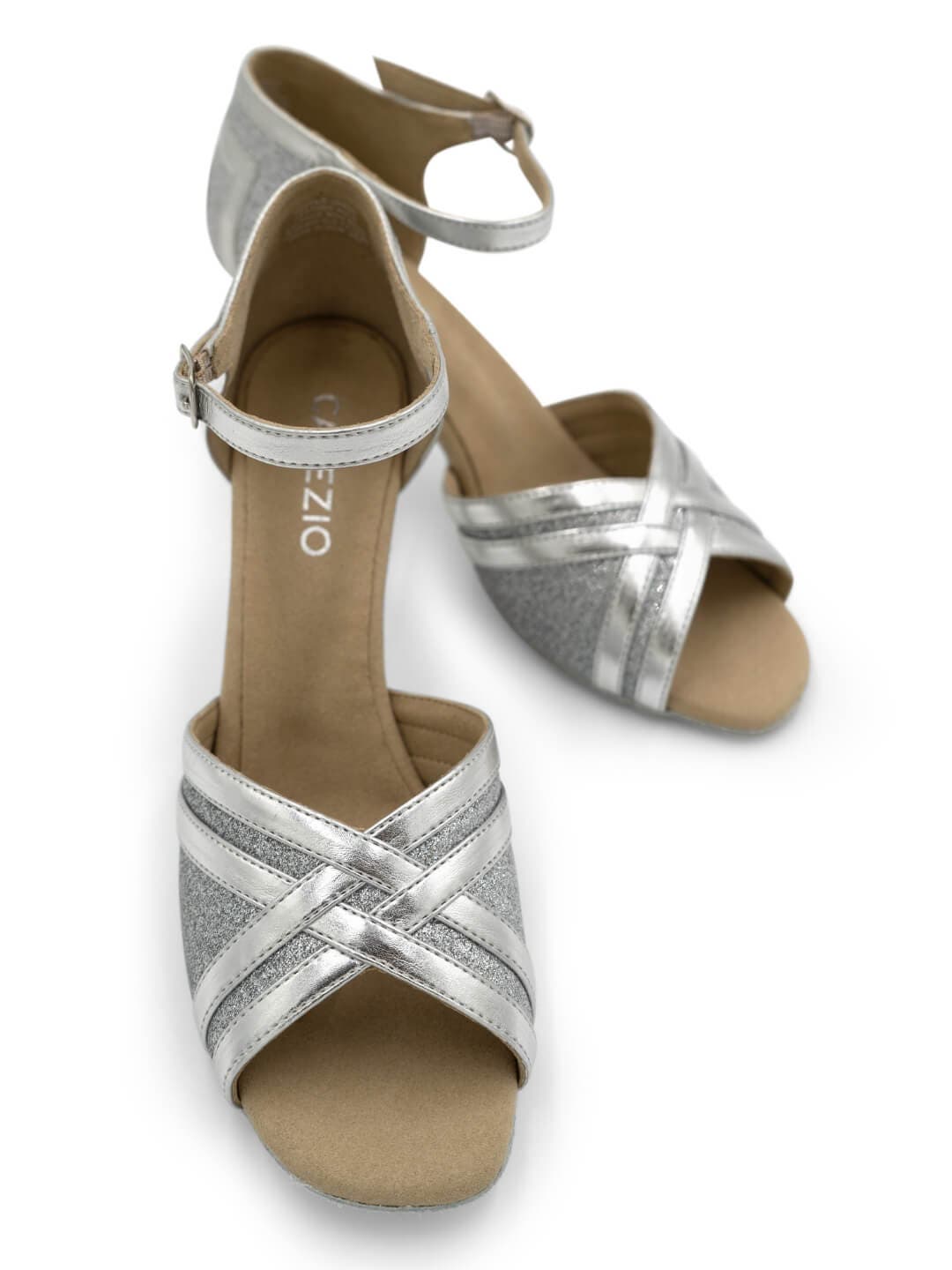 Elisa 2.5 inch Ballroom Shoe, Alternate, color, silver