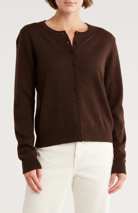 Cashmere Button Front Cardigan