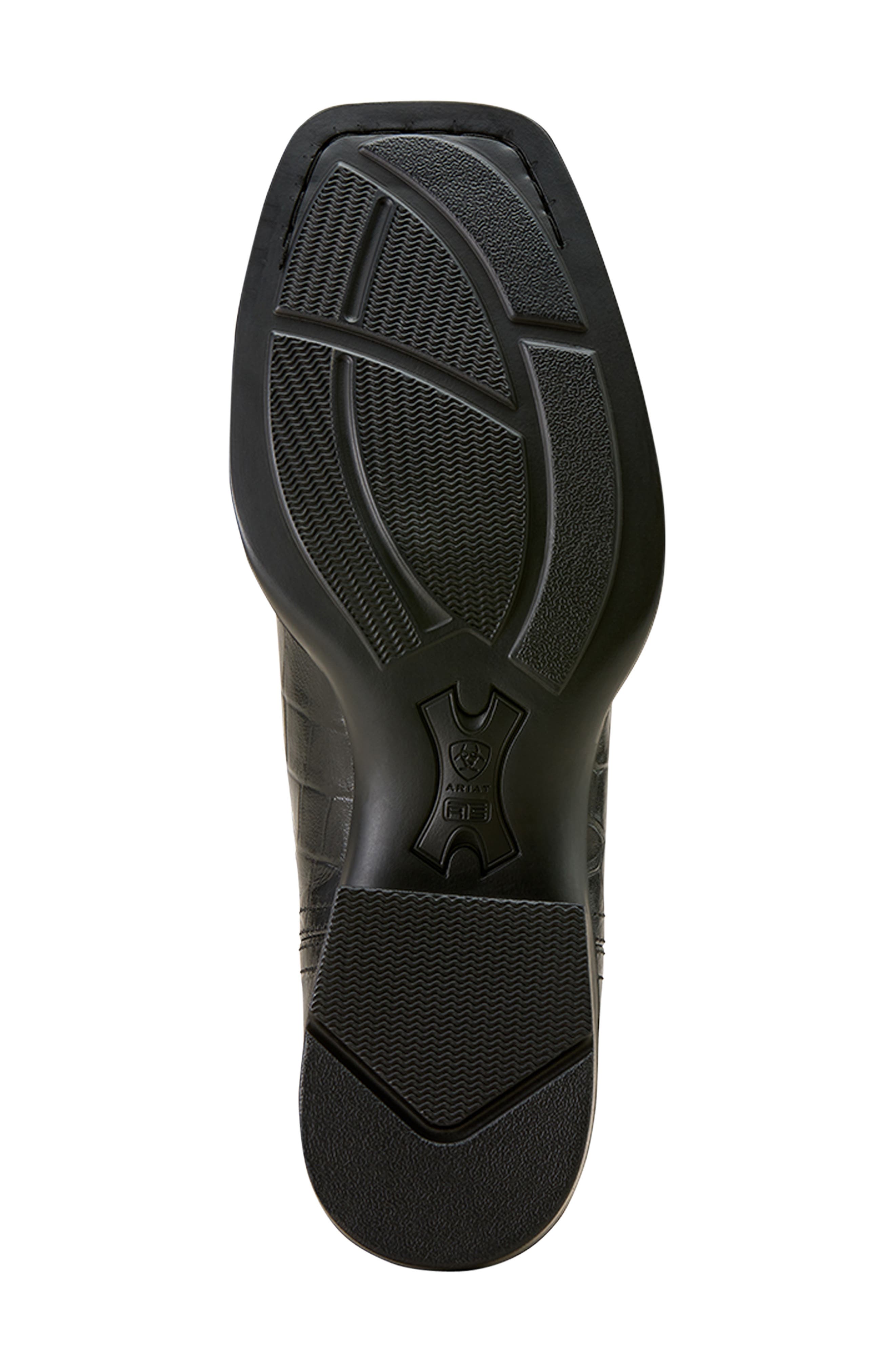 Ariat Booker Wide Square Toe Western Chelsea Boot, Alternate, color, Black