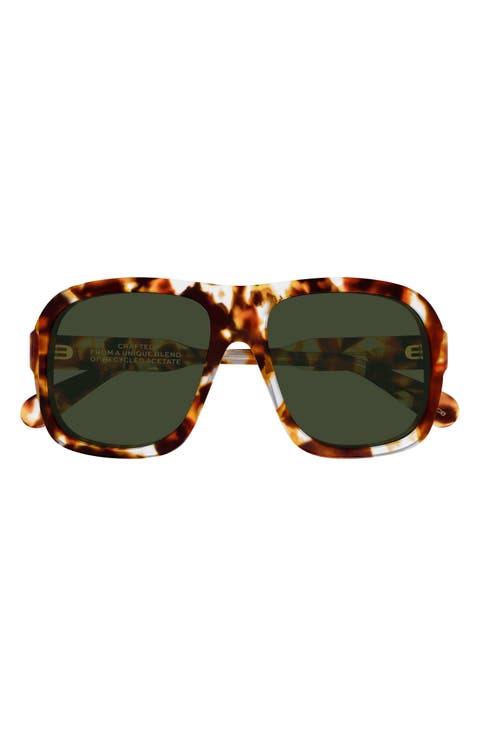 58mm Square Sunglasses