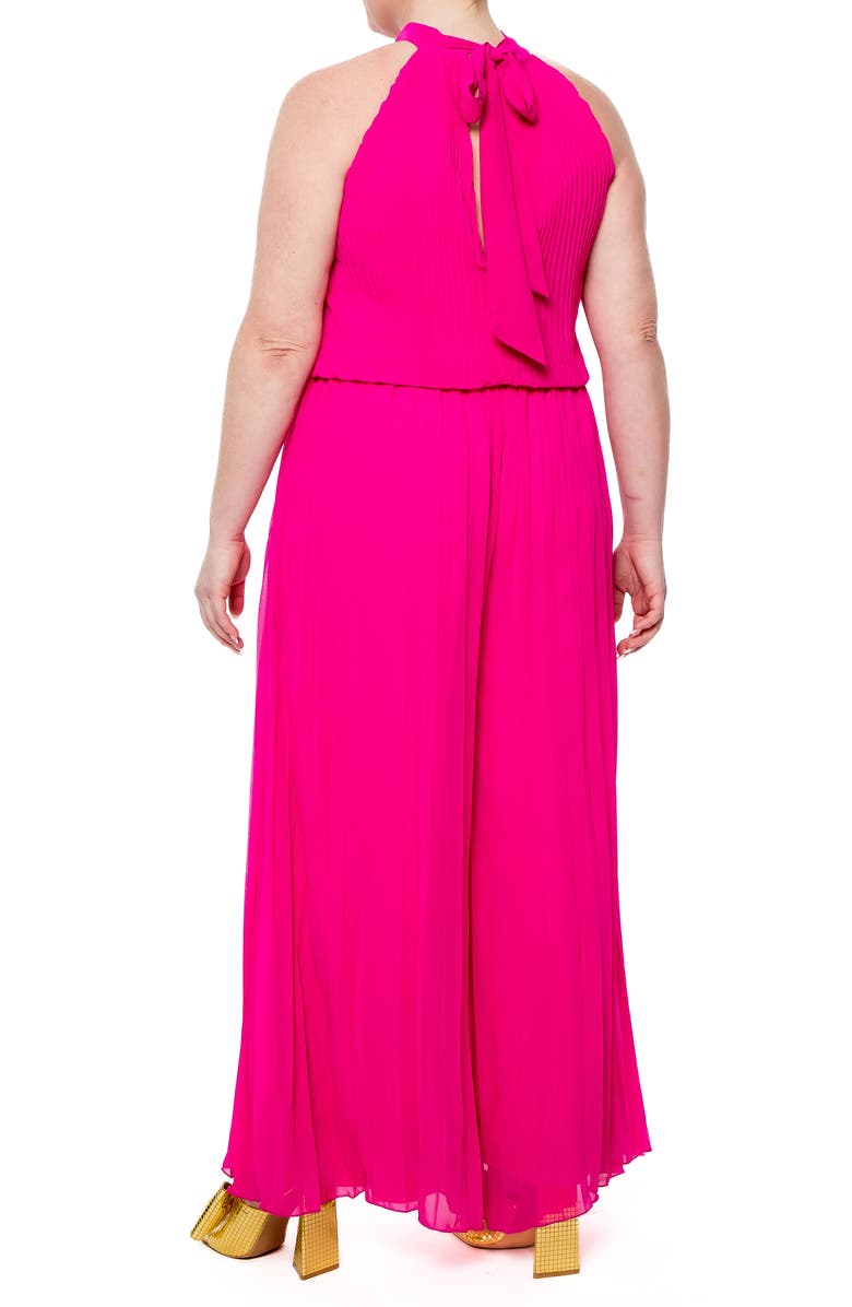 MEGHAN LA Wild Orchid Pleated Jumpsuit, Alternate, color,