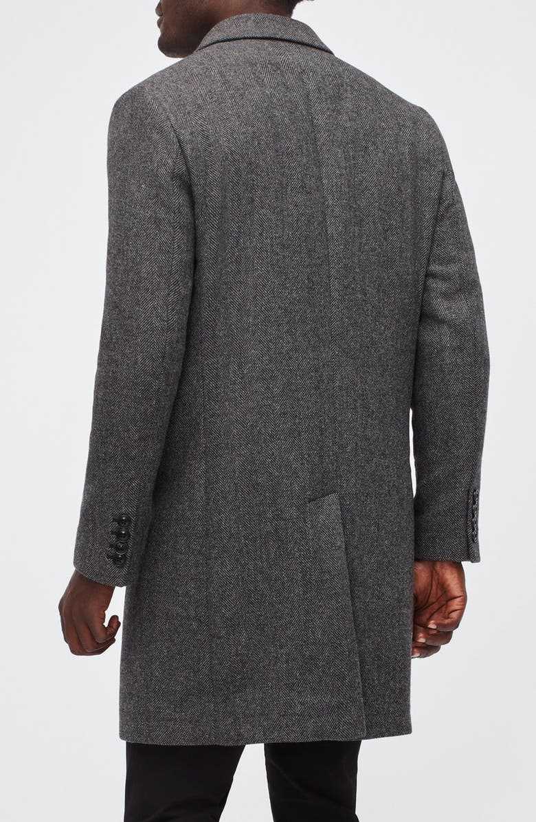 Bonobos The Stretch Wool Blend Water Repellent Topcoat, Alternate, color, 