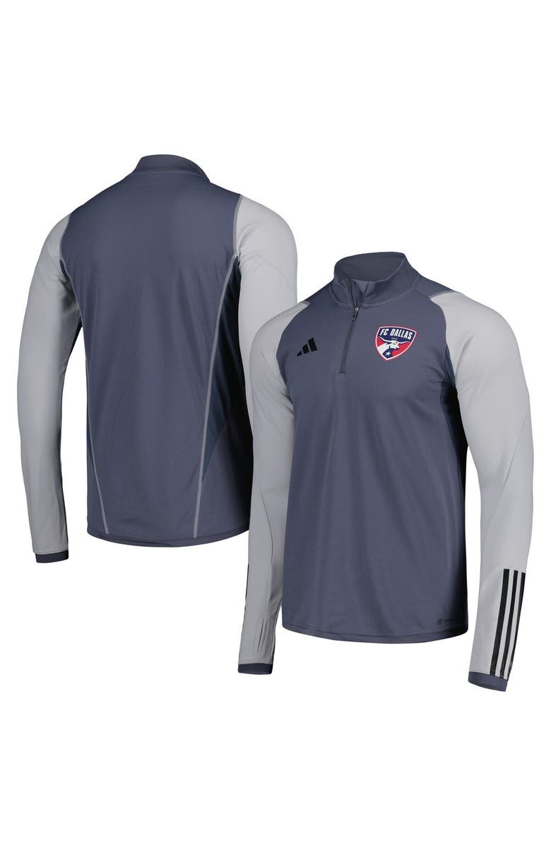 adidas Men's adidas Gray FC Dallas 2024 On-Field AEROREADY Quarter-Zip Training Top, Alternate, color, Gray