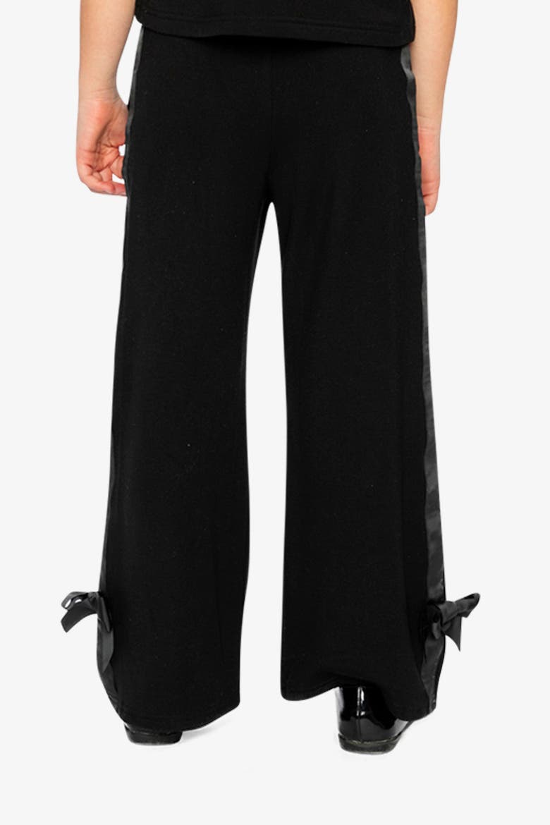 Flare Legs Milano Bow Detail Side Pocket Pants, Alternate, color, Black