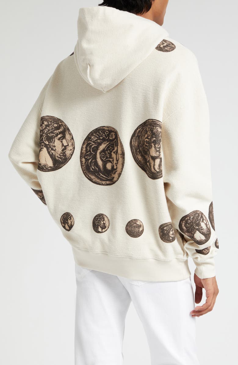 Dolce&Gabbana Coin Print Inside Out Jersey Hoodie, Alternate, color, 