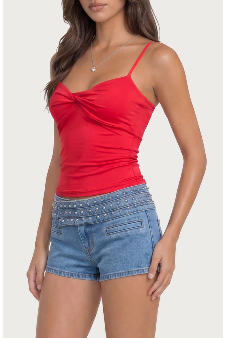 Pyper Twisted Twist Front Camisole, Alternate, color, RED