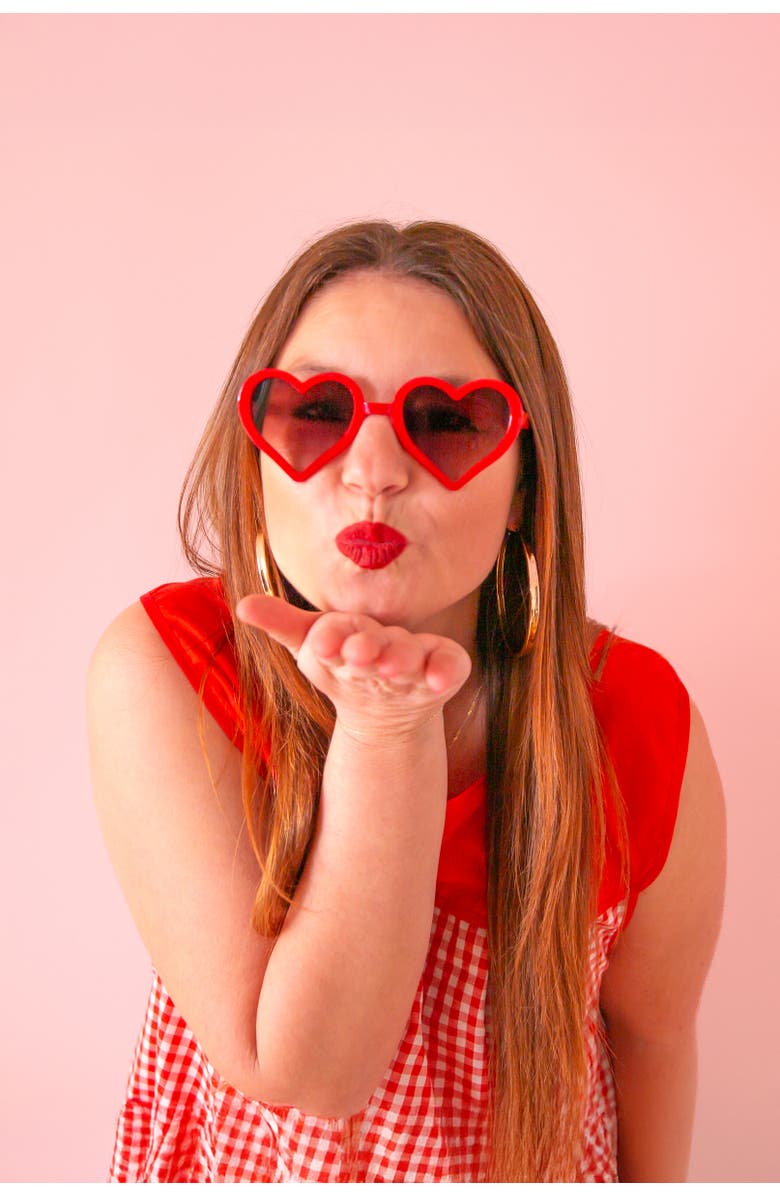 Sunshine Studios Heartbreaker Sunglasses, Alternate, color, Red