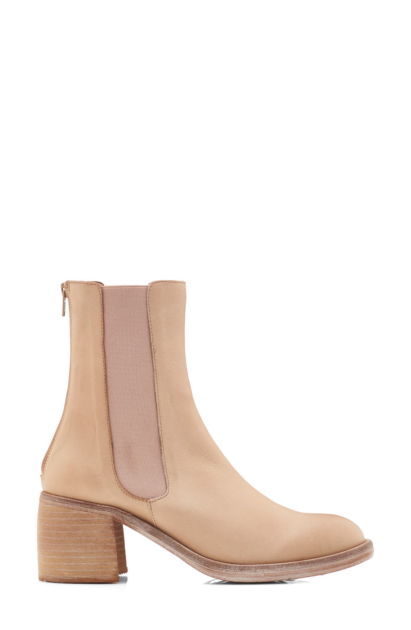 Free People Essential Chelsea Boot, Alternate, color, Natural Leather