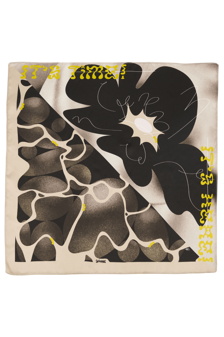 Below | 18" Mulberry Silk Furoshiki Wrap by Essery Waller, Main, color, Black