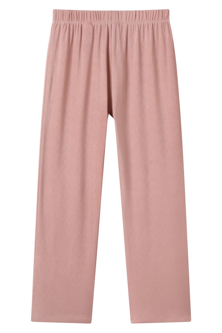 Kids' Pointelle Pajamas, Alternate, color, PINK