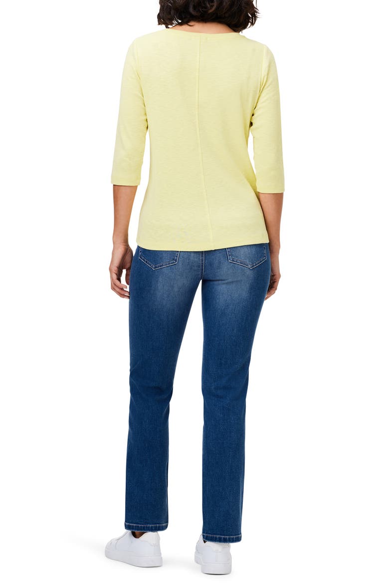 Boat Neck Cotton T-Shirt, Alternate, color, CITRUS