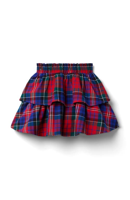 Janie And Jack Tartan Tiered Skirt In Red