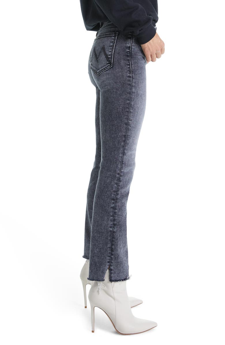 MOTHER The Rascal High Waist Frayed Ankle Slim Jeans, Alternate, color,