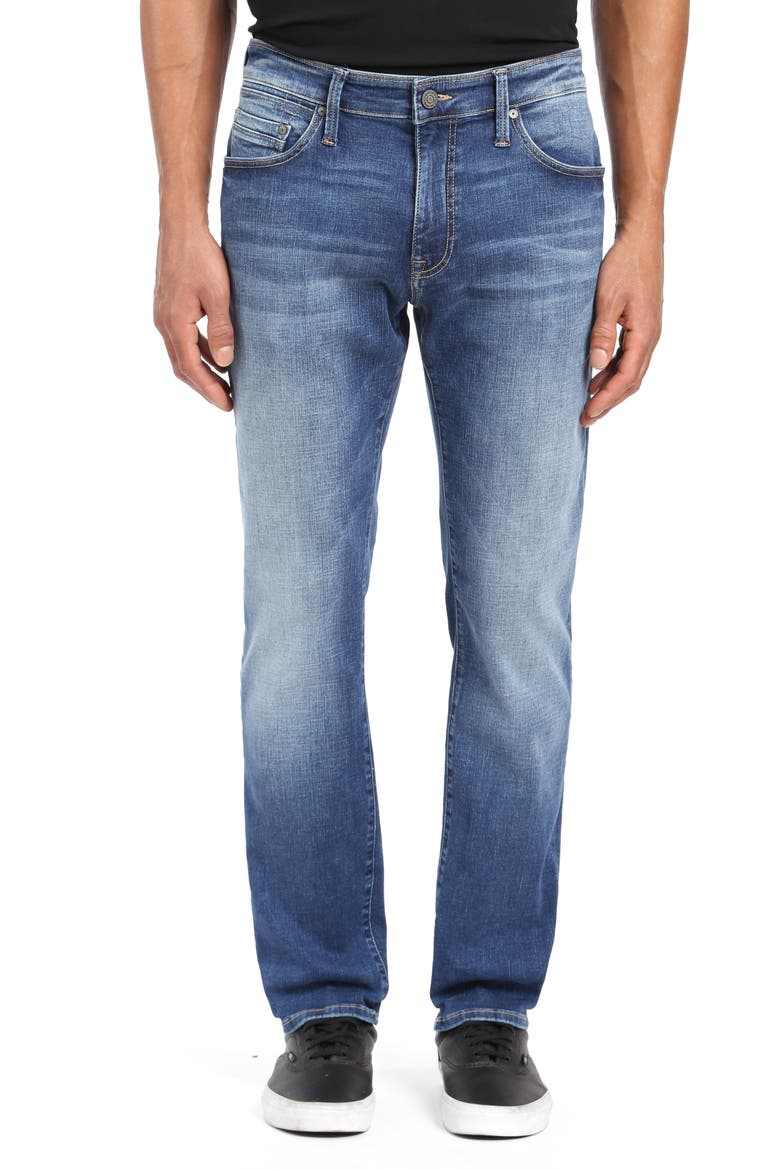 Zach Straight Leg Jeans, Main, color, MID BRUSHED CASHMERE