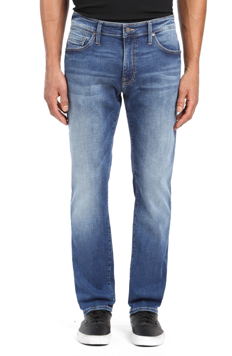 Mavi Jeans Zach Straight Leg Jeans, Main, color, Mid Brushed Cashmere