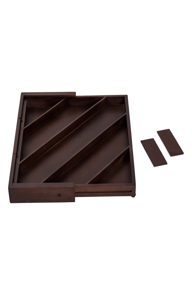 HONEY-CAN-DO Bamboo Diagonal Drawer Organizer, Alternate, color,