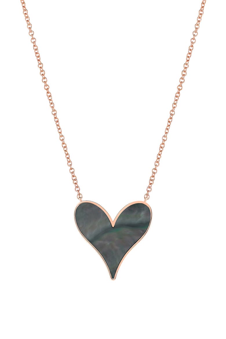 Love Pendant 18K Rose Gold & Tahitian Mother-of-Pearl Necklace, Main, color, PEARL/ 18K ROSE GOLD