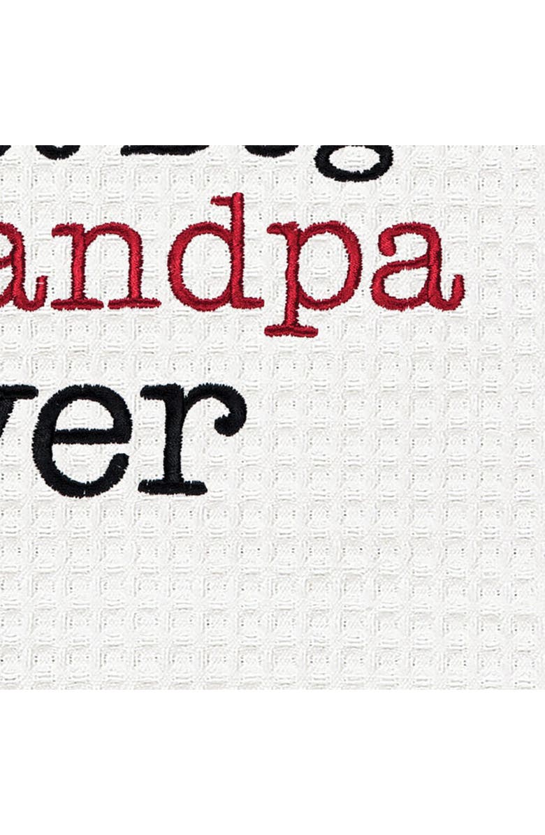 C&F Home Dog Grandpa Kitchen and Bathroom Embroidered Waffle Hand Towel, Alternate, color, Black