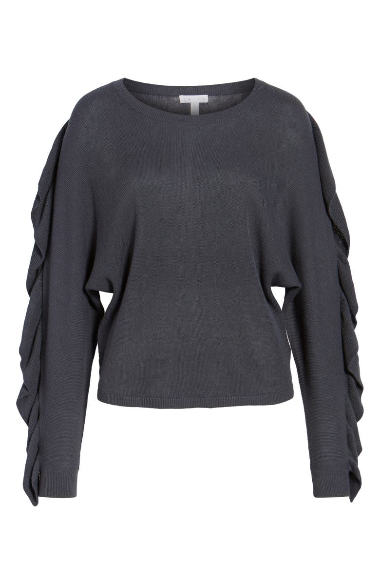 Leith Ruffle Sleeve Sweater, Alternate, color,