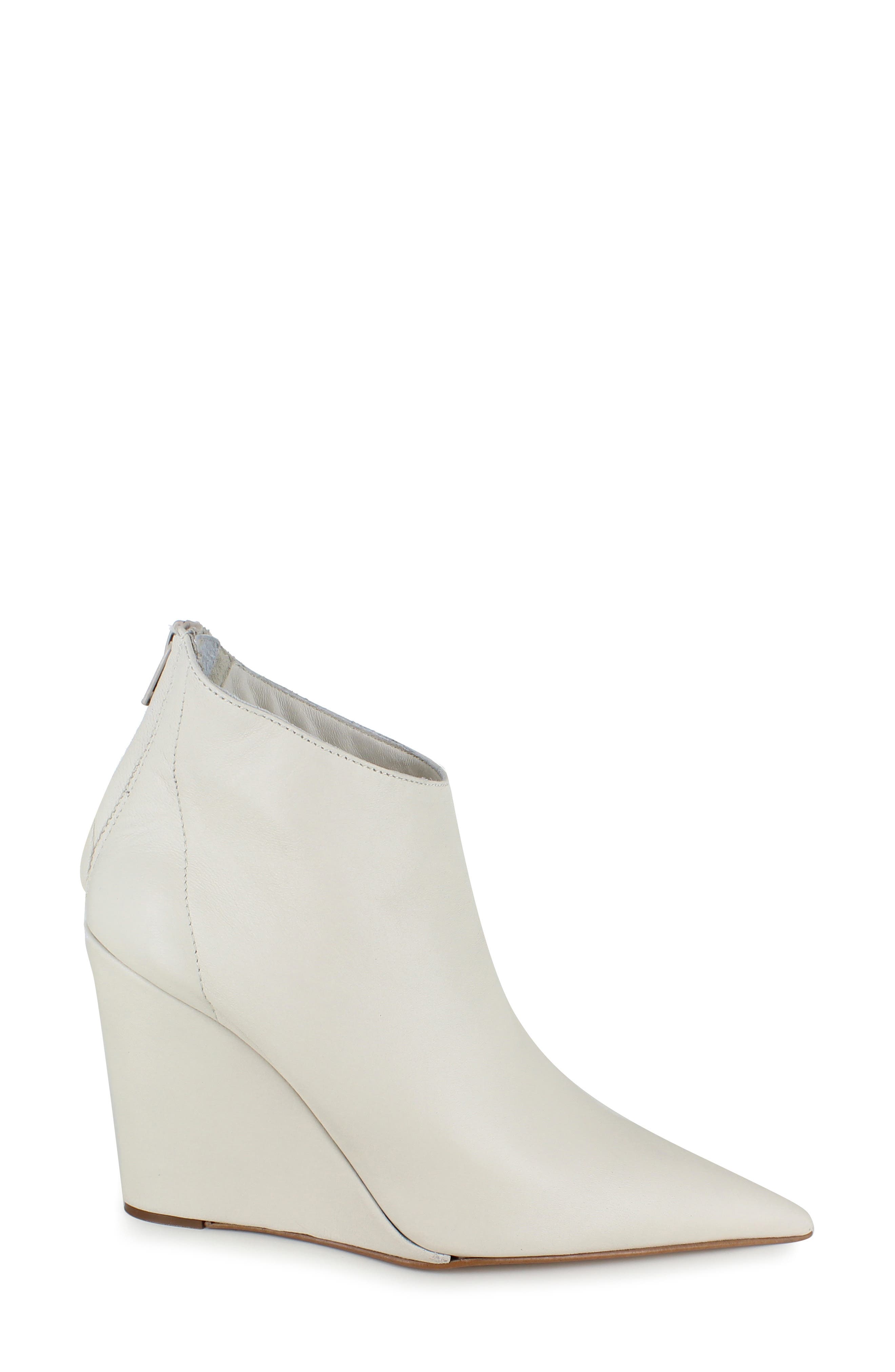 Elina Pointed Toe Bootie, Alternate, color, BONE LEATHER