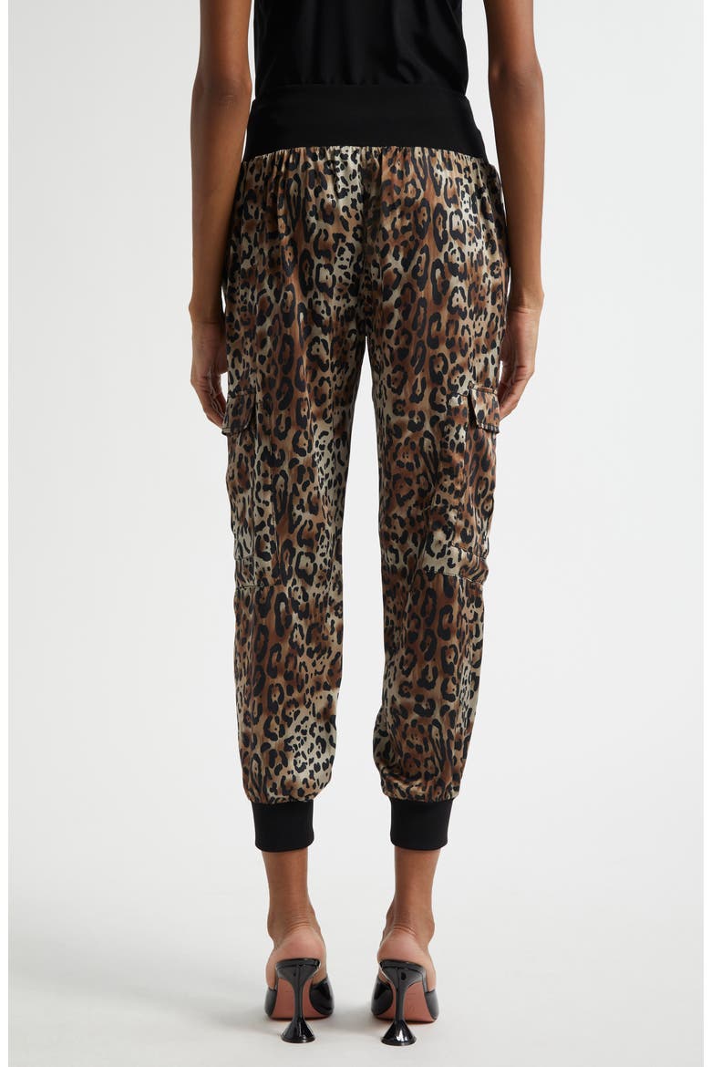 Giles Leopard Print Cargo Joggers, Alternate, color, BLACK/ SAHARA