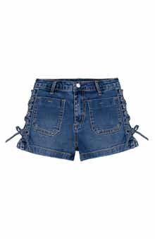 Kids' Emmy Lace-Up Denim Shorts