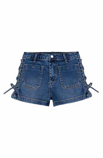 Kids' Emmy Lace-Up Denim Shorts