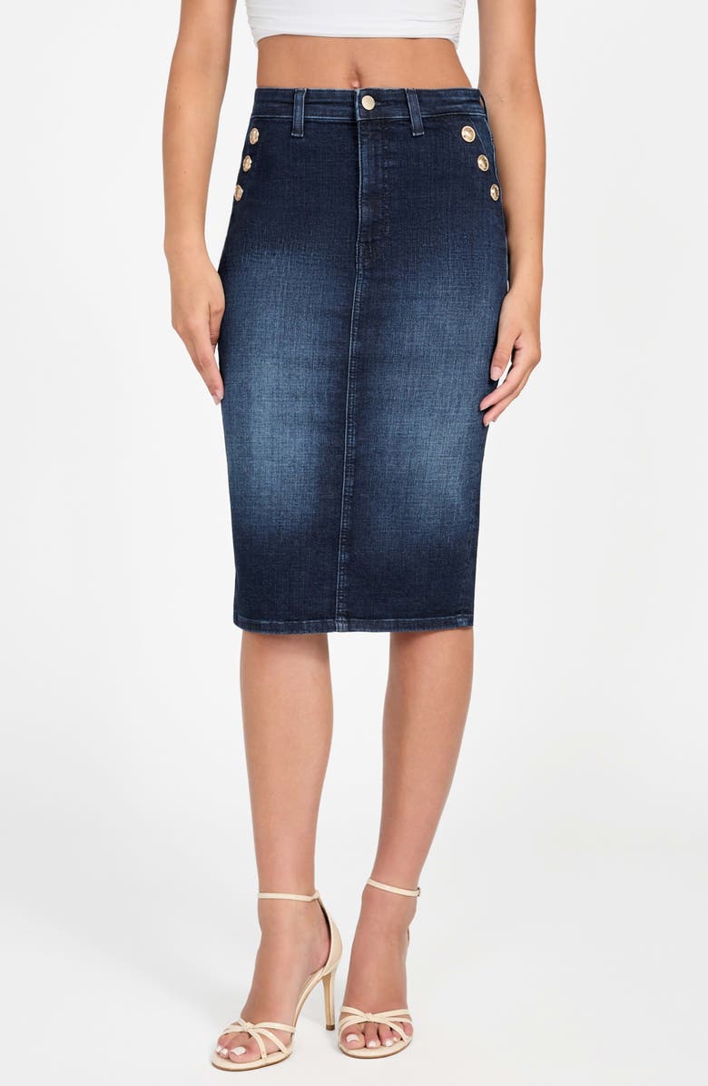 GUESS Riley Denim Skirt, Main, color, 
