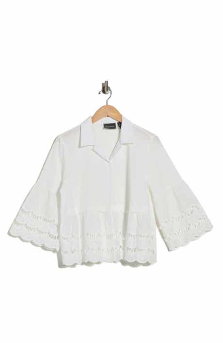 Forgotten Grace Crochet Hem Button-Up Shirt