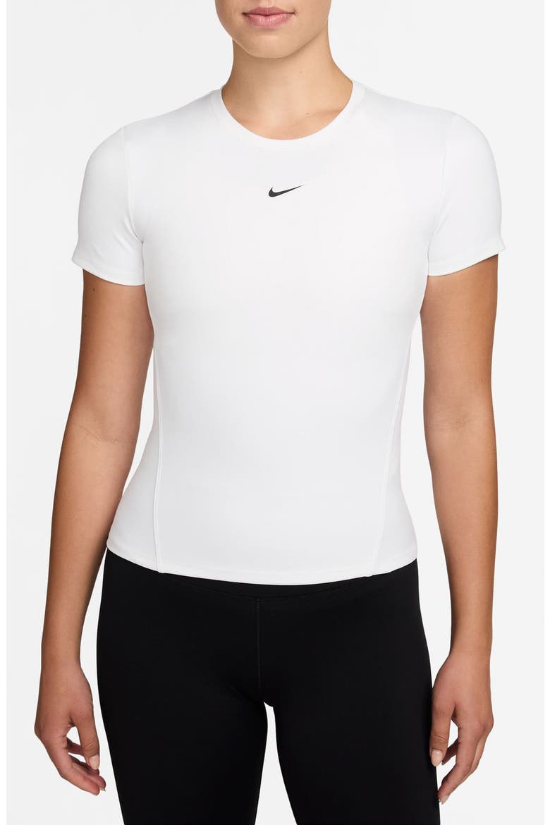 One Dri-FIT Fitted Top, Main, color, WHITE/ BLACK
