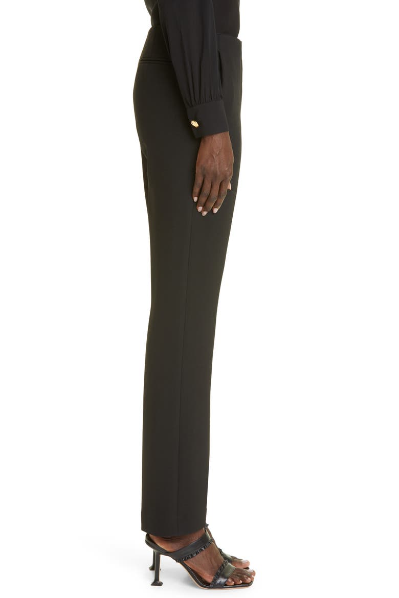 Michelle Stretch Crepe Slim Leg Pants, Alternate, color, BLACK