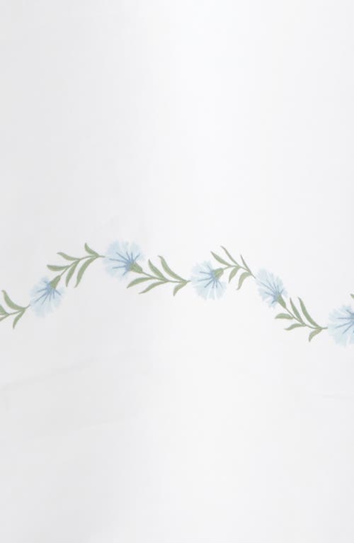 Matouk Daphne Linen Shower Curtain In Bluebell