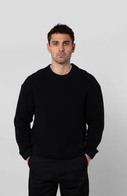 LEISURE LAB Cozy Quilt Crewneck