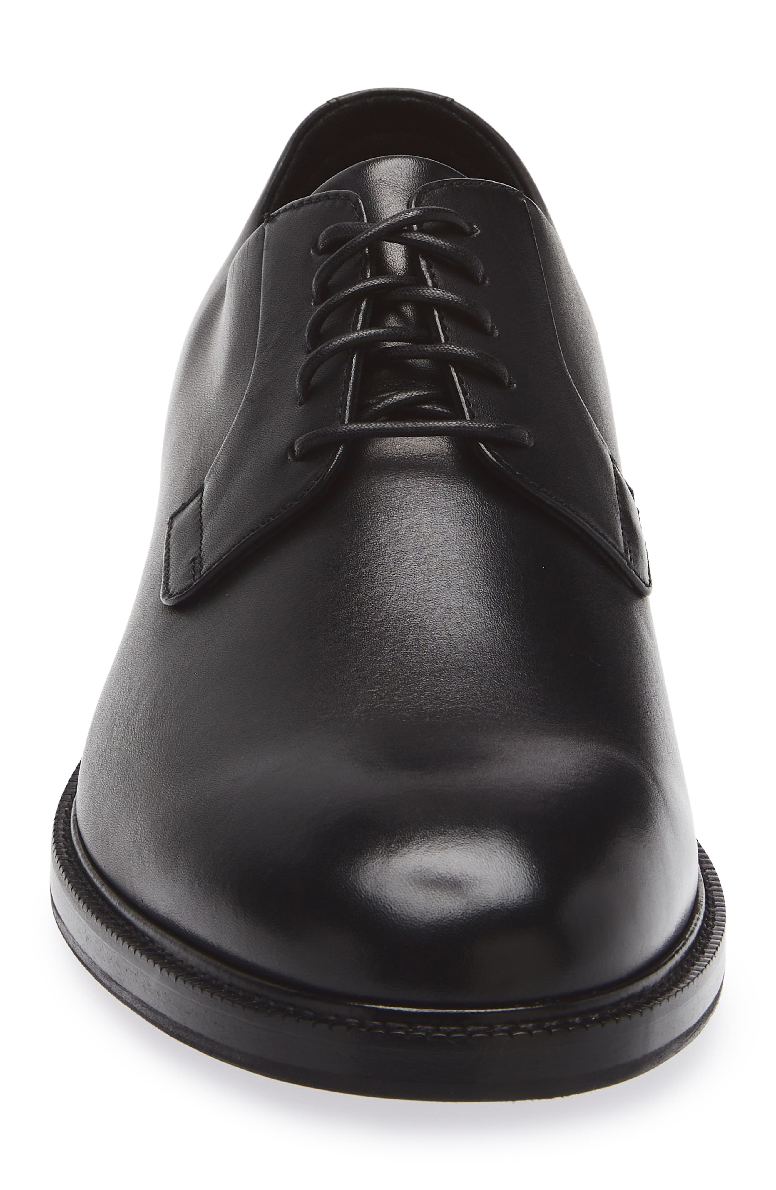 BOSS Dresletic Leather Plain Toe Derby, Alternate, color, Black