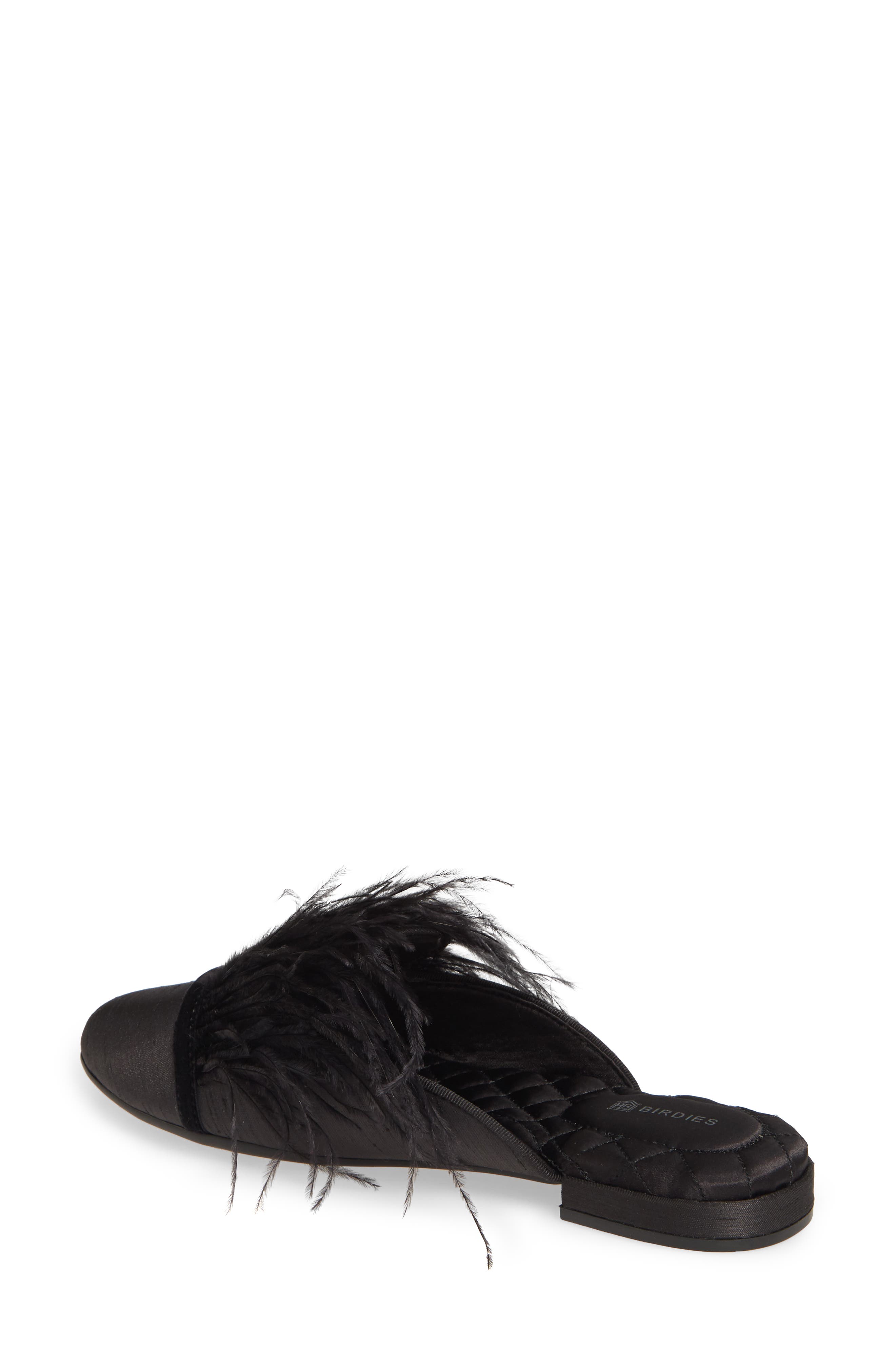 Birdies The Lovebird Feather Trim Mule, Alternate, color, 