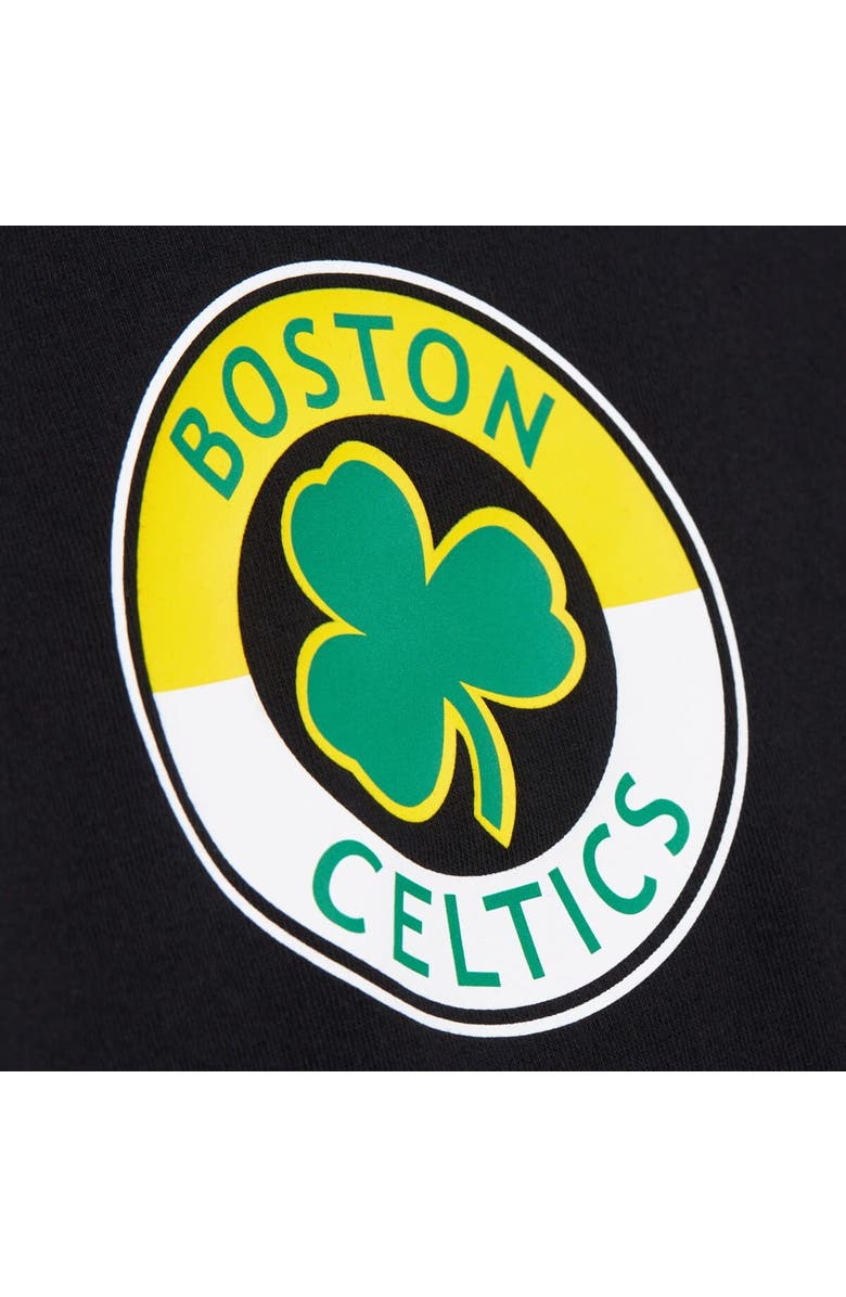 Mitchell 
Ness Men
s Black Boston Celtics Black Out Collection Vintage Premium T-Shirt, Alternate, color, Black