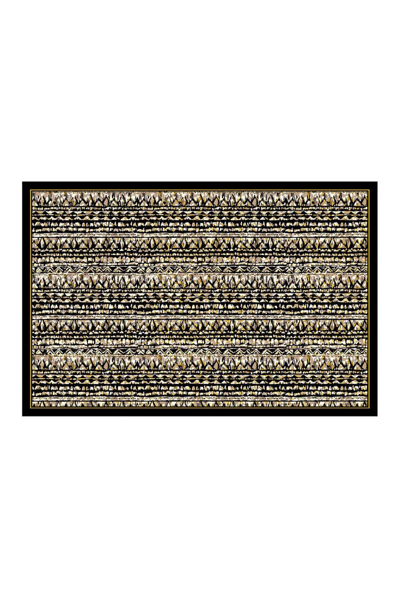 Golden Lynx Georgette Scarf Pareo, Alternate, color, GOLD