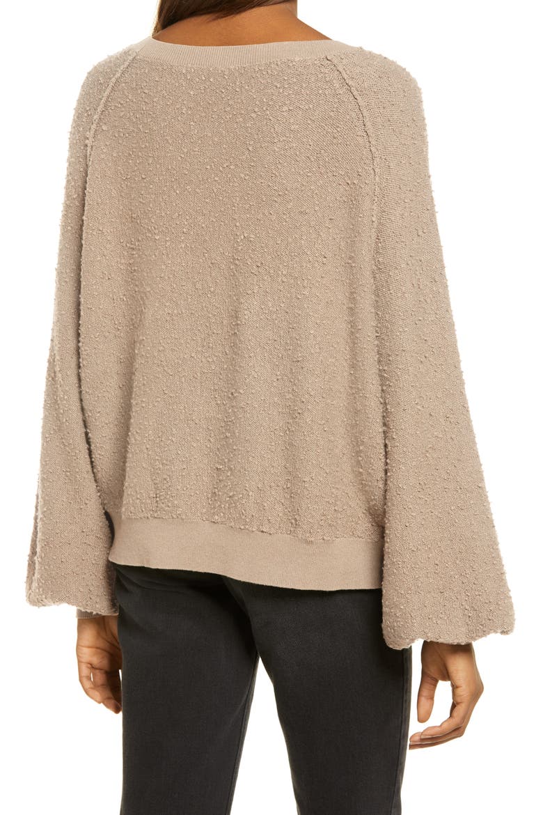Found My Friend Bouclé Pullover, Alternate, color, FRENCH GREY