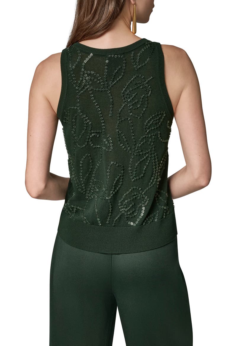Beaded Sleeveless Top, Alternate, color, BLACK FOREST