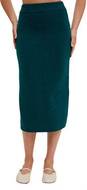 WISHLIST Brushed Knit Sweater Midi Skirt