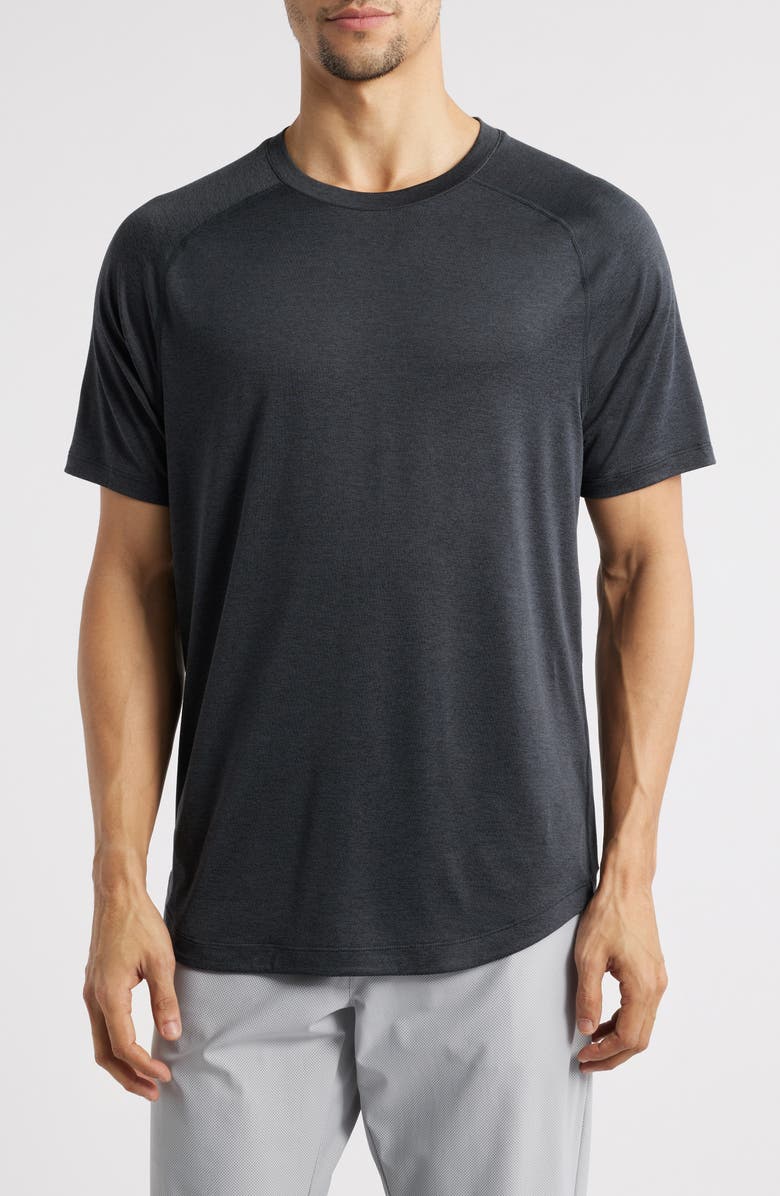 Rhone Atmosphere Performance T-Shirt, Main, color, True Black Heather