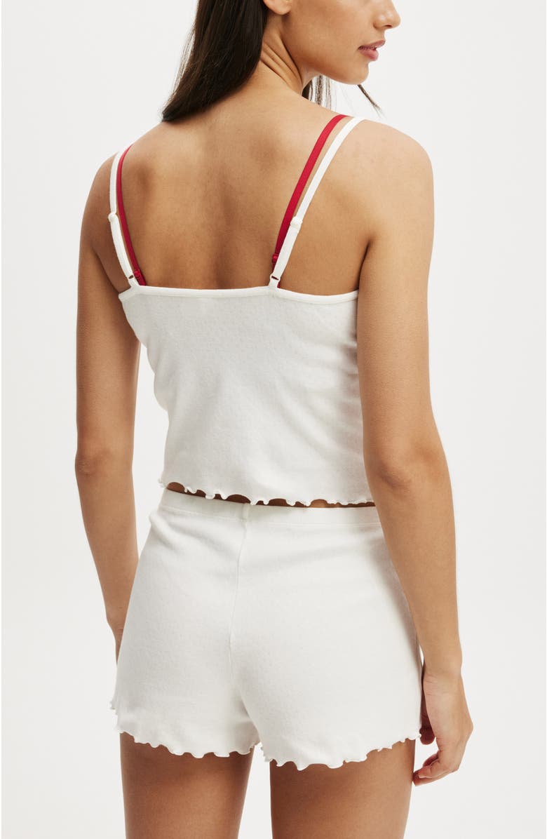 COTTON ON BODY Women's Pointelle Rose Cami, Alternate, color, 