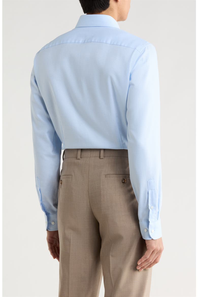Extratrim Fit Light Blue Premium Cotton Dobby Dress Shirt, Alternate, color, BLUE DOVE DOBBY