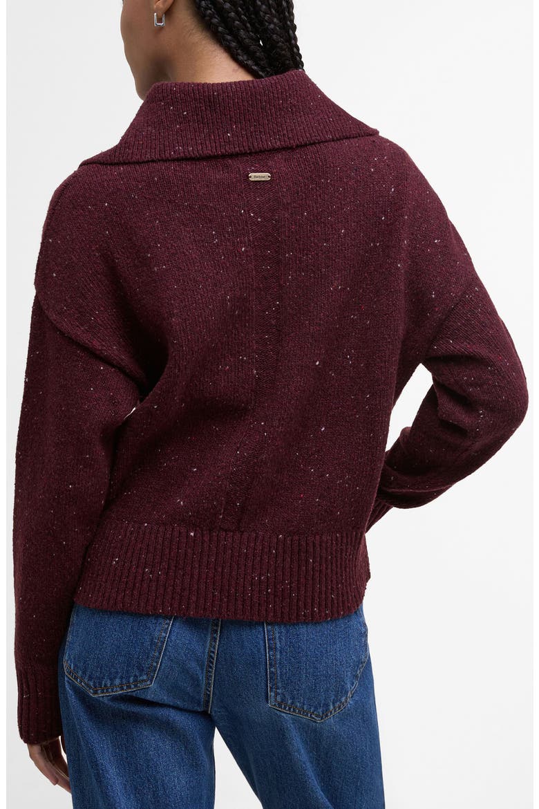 Lavensdale Wool Blend Half-Zip Sweater, Alternate, color, BLACK CHERRY