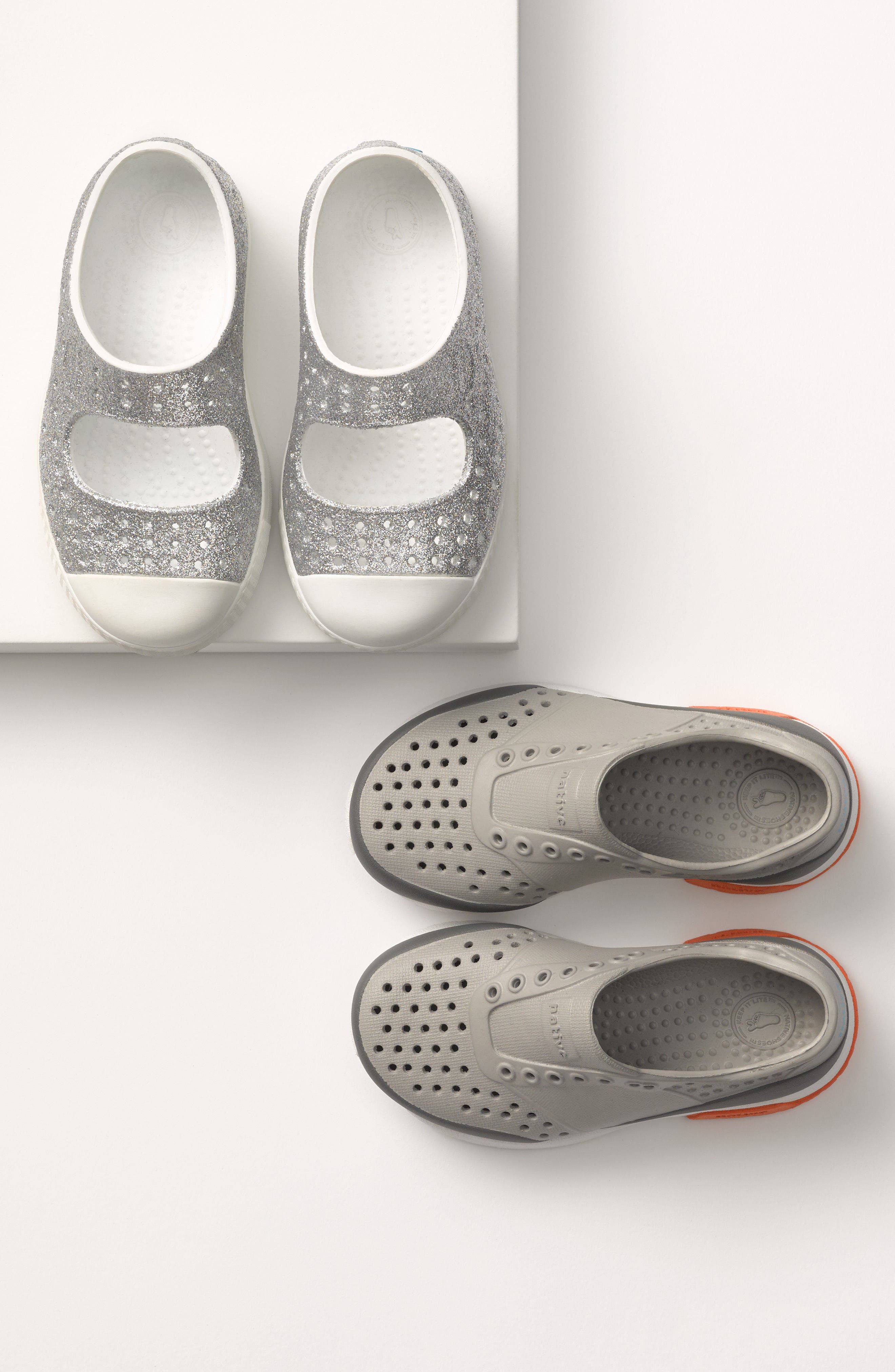 Native Shoes Juniper Bling Glitter Perforated Mary Jane, Alternate, color, 