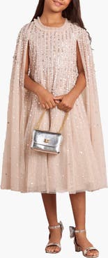 Needle & Thread Moonlight Sequin Cape Kids DressBig Kid