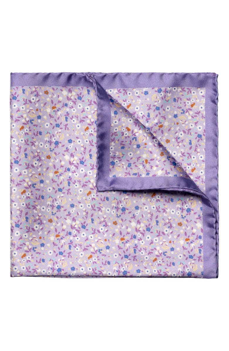 Eton Floral Silk Pocket Square, Main, color,