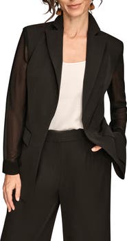 Donna Karan New York Sheer Sleeve Blazer