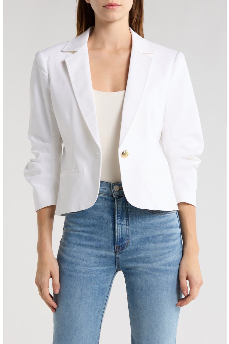Le Petit Khloe Cotton Blend Jacket, Main, color, WHITE